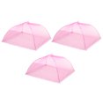 thumbnail image 1 of 3 Pzs Cubiertas para Alimentos Grandes y Altas de 17" Malla para Exteriores, Cubiertas Protectoras Plegables para Alimentos, Rosa, 1 of 6