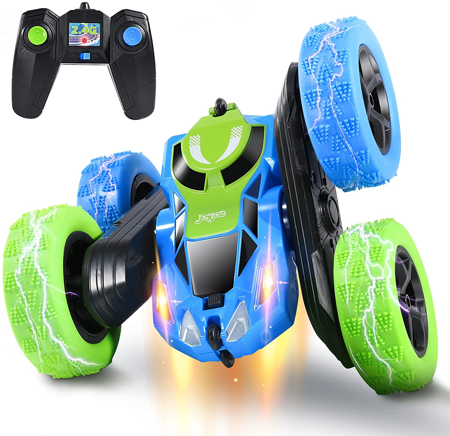 VIVEFOX RC Stunt Car, 4WD Remote Control Toy Car, 360° Flips Racing