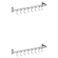thumbnail image 3 of Maytalsory Stainless Steel Kitchen Utensils Rack Easy To Install Small Kitchens Kitchen Rack Tools Organized Double pole+50cm+8 2Set, 3 of 6