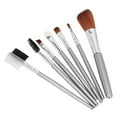 thumbnail image 4 of 7pcs Makeup Brushes Set Loose Powder Eyeshadow Blush Brush Cosmetic Tool with Storage Bag (Silver), 4 of 14