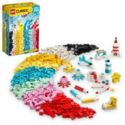 LEGO Classic Creative Color Fun 11032 Creative Building Set, Build a Plane, Star and More with this Summer Activity for Kids, Inspire Creative Play with this Colorful Arts & Crafts Toy for 5 Year Olds
