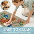thumbnail image 3 of Dog Food Mats for Floors Waterproof, Absorbent Quick Dry Pet Cat Food Mat, Water Bowl Mats Pet Feeding, Eco-Friendly Accessories Pet Supplies (12"x20",Cat Dog Flower), 3 of 6