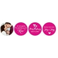 thumbnail image 2 of Darling Souvenir From The New Photo Wedding Custom Stickers 190 Pcs Chocolate Labels-Fuchsia Pink, 2 of 2