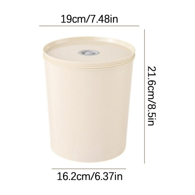 Leodye 1PCS Transparent Sealed Food Storage Bucket Moisture-proof Sturdy Home Kitchen Snack Spaghetti Flour Storage Bucket -7.48*8.5IN