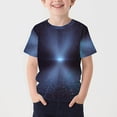 thumbnail image 2 of Asxite Toddler Tops Kids Summer Tops Star Print Crewneck Short Sleeve T Shirt for 3-15 Years, 2 of 4