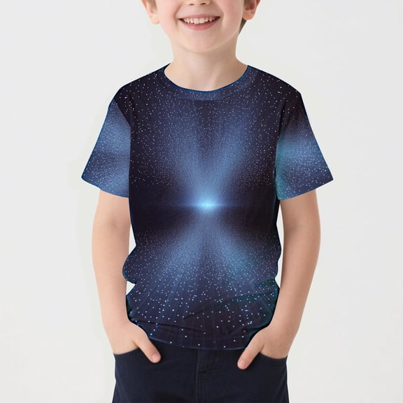ATOGUTA T-Shirts for Boys Kids Summer Star Printed Crewneck Tops Short Sleeve Casual Tees Multicolor, Size 3T-15