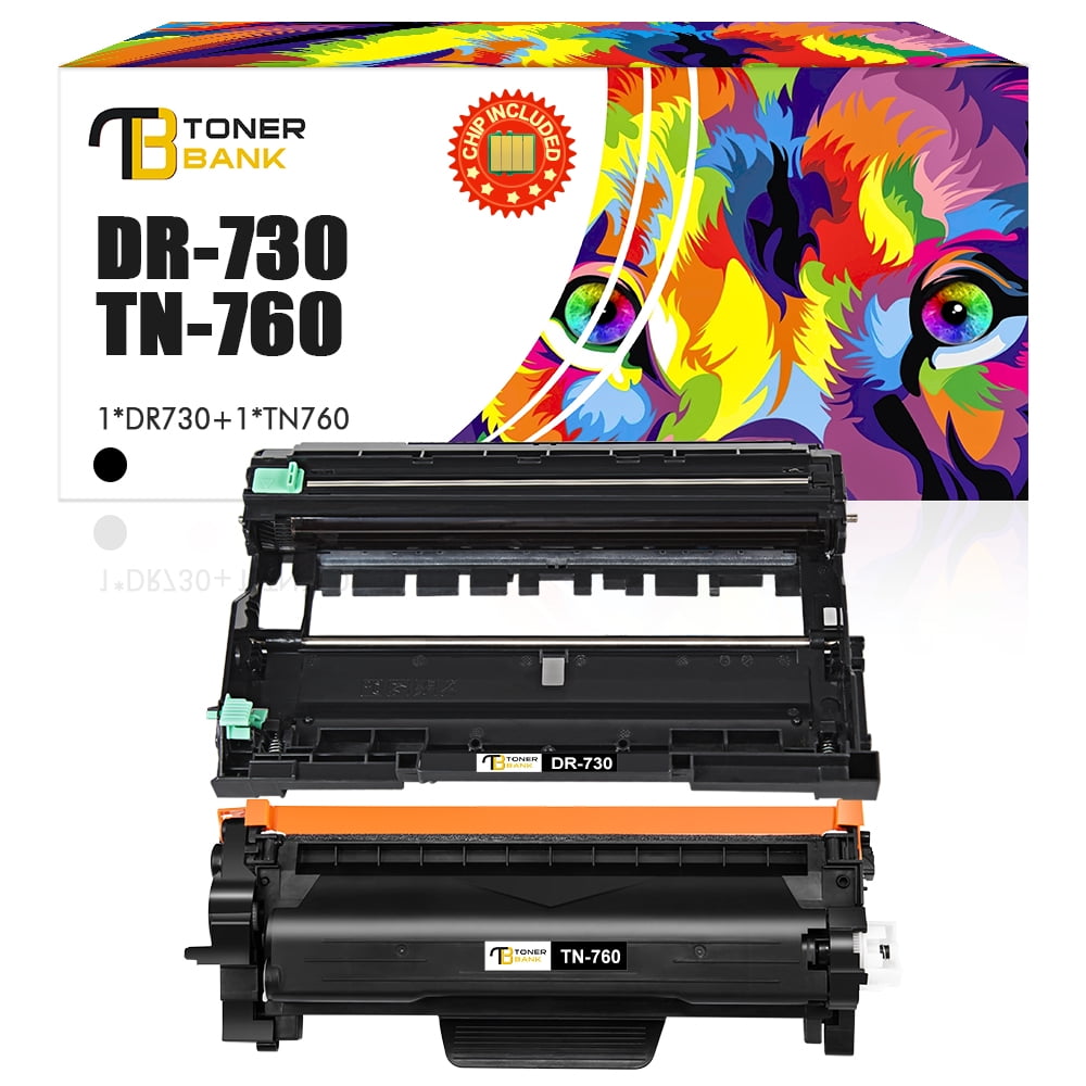 Toner Bank Compatible Toner Cartridge & Drum Unit for Brother TN760 DR