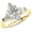 Yellow Gold, variant on 0.75 Ctw 14K White Gold Baguette Round Marquise Cut Diamond Engagement Ring (0.5 Ct G Color VS1 Clarity Center Stone)
