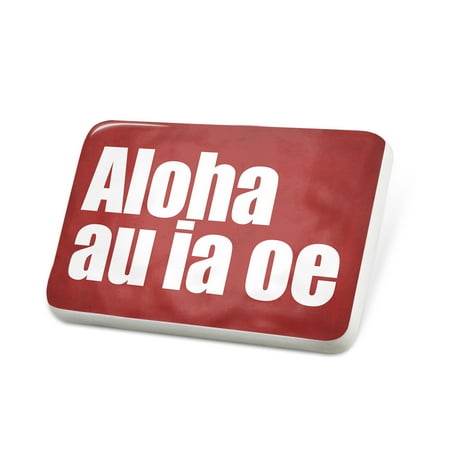 Porcelein Pin I Love You Hawaiian Red Rose from Haweii Lapel Badge – NEONBLOND