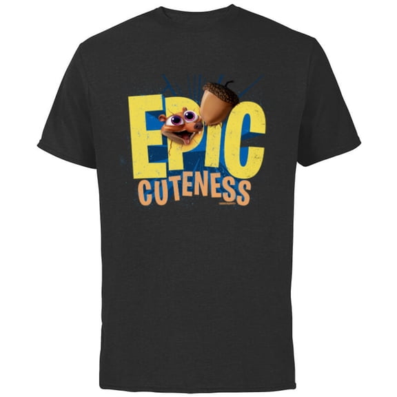 Ice Age Scrat Epic Cuteness - Short Sleeve Cotton T-Shirt for Adults - Customized-Black