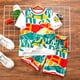 thumbnail image 4 of Sonducket Verano niños baloncesto manga corta impreso camisetas pantalones cortos conjunto Jogging ejercicio entrenamiento Tops pantalones de conjuntos de ropa 120cm, 4 of 6