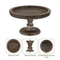 Hanobe Round Wood Display Riser Rustic Wooden Risers Decorative Pedestal Plate Stand Small Cake