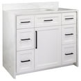 thumbnail image 3 of Palisade 42" Bathroom Vanity with White Cabinet and Engineered Marble Top, 3 of 5