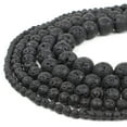 thumbnail image 2 of RVG Natural Black Lava Round Gemstone Volcanic Rock Beads, 8 mm, 45-48 pcs, 2 of 2