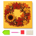 thumbnail image 3 of DIY Autumn Harvest Pumpkin Pearl Diamond Art Kit, 3D Pearl Diamond Art for Adults, Autumn Pearl Painting Kit with Beads and Canvas, Fall Home Wall Decor Craft Gift,B, 3 of 5