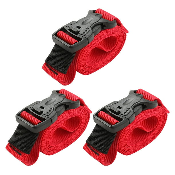 3 piezas de correas de nailon con hebilla para exteriores, correas de carga para equipaje, bridas para cables