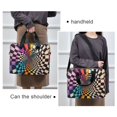 thumbnail image 6 of FORMRS 16" Laptop Bag Carrying Sleeve Case with Handle Travel Shoulder Briefcase, Beige Wavy Plaid, 6 of 8