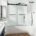 thumbnail image 2 of Cozy 60"x 76" Frameless Double Slide Shower Door 3/8" Tempered Glass, 2 of 11