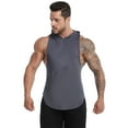 thumbnail image 5 of FLMEI Men's Sports Vest Hoodies Vest Top Sports Sleeveless Quick Drying Undershirt Basketball Vest Plus Size Athletic Shirt S-3XL, 5 of 8