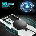 thumbnail image 5 of Dteck Magnetic Case for Samsung Galaxy S22 Ultra,Shockproof Silicone Case Compatible with MagSafe Slide Lens Protectio Ring Holder Kickstand Cover for Samsung Galaxy S22 Ultra,White, 5 of 9