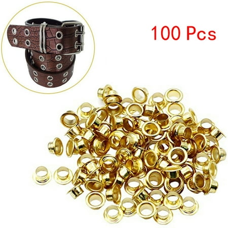 

Anckoeil Hardware Tools 100 PCS 4Mm Titanium Eyelets Washer Leather Diy Shoes Cloth Repair Grommet