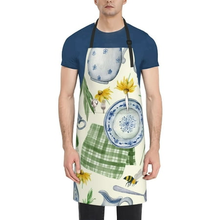 

Naloa Vintage Utensils Apron Kitchen Aprons with Pockets for Women Men Chef