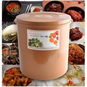 E-Jen Premium Kimchi, Sauerkraut Container Probiotic Fermentation with Inner Vacuum Lid Round (11.8 gal/ 45L)