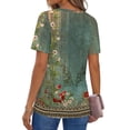 thumbnail image 6 of Fantaslook Womens Blouses Dressy Casual Tops Summer Short Sleeve V Neck Shirts Business Work Blouses, 6 of 10