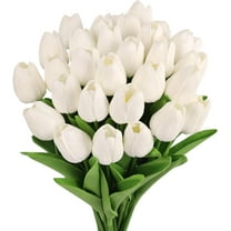 10pcs Artificial Tulip Flowers, Real Touch Pink Tulips, Fake Tulips for Bouquet Arrangements Table Centerpieces Home Indoor Outdoor Summer Decorations