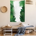 thumbnail image 2 of Leaf Tapestry, Exotic Fantasy Hawaiian Tropical Palm Leaves with Stylish Floral Graphic Artwork, Wall Hanging for Bedroom Living Room Dorm Decor, 60W X 80L Inches, Green White, by Ambesonne, 2 of 5