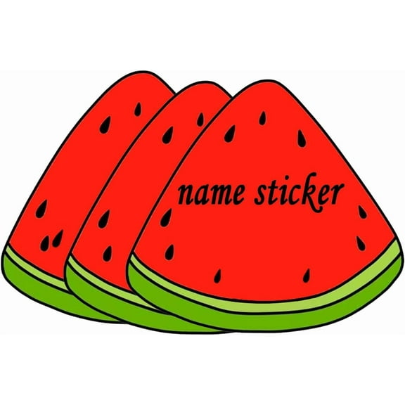 60pcs Watermelon Stickers 3 inch Summer Watermelon Shape Name Stickers for Classroom Walls, Room Bulletin Borders