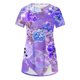 thumbnail image 3 of Blusas de Manga Corta para las Mujeres Botón Impreso Cuello Redondo Top Casual, Blusas para las Mujeres Casual, 3 of 5