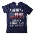 thumbnail image 4 of Mens American Dad T-shirt Dad Patriotic Shirt Father's Day USA Flag Shirt 4th Of July Shirt (X-Large Military Green), 4 of 6