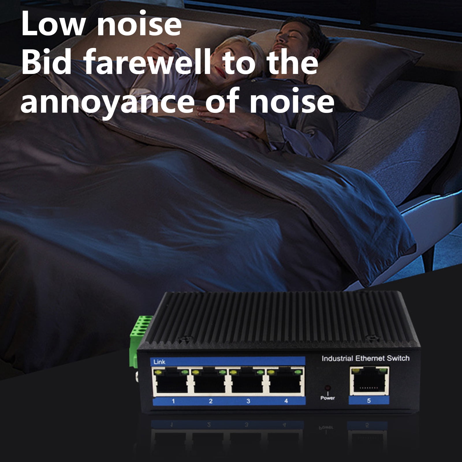 Durability 5 Port Gigabit Ethernet Switcher With Anti Interferences Design And Quiet Operating For Home Offices