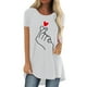 thumbnail image 2 of Pntutb - Camiseta de manga corta suelta con cuello redondo y estampado informal para mujer Pntutb Pntutb-653, 2 of 5