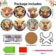 thumbnail image 3 of Goyunwell 8 Pack Diamond Art Coasters Kits - Highland Cow Diamond Painting Coasters Kit Set with Holder Cork Pads, DIY Cow Diamonds Art Non Slip Coaster Crafts Kits for Adults Beginners Gifts, 3 of 6
