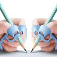 thumbnail image 1 of Empuñaduras progresivas para lápices para niños, herramientas de ayuda para escritura a mano, entrenador, corrección de postura, pinzas para bolígrafos para dedos para niños pequeños de 2 a 4 año, 1 of 5