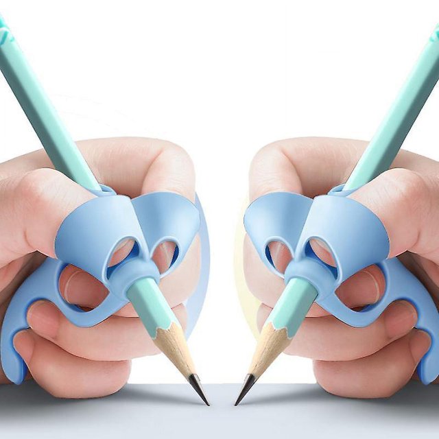 Empuñaduras progresivas para lápices para niños, herramientas de ayuda para escritura a mano, entrenador, corrección de postura, pinzas para bolígrafos para dedos para niños pequeños de 2 a 4 año