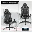 Massage Gaming Chair, Racing Computer Swivel Chair with Headrest