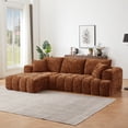thumbnail image 5 of 108" W Modular Sectionals Sofa,Cloud Boneless Couch with Chaise,Chenille Tufted Deep Seat L Shaped Couch,Modern Compression Foam Sofa for Living Room Bedroom,No Assembly Required(Right Facing,Orange), 5 of 10