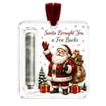thumbnail image 2 of Christmas Tree Cash Holder Decoration, Santa Claus Artwork Money Gift Hanging Ornament, Holiday Keepsake for Friends Coworkers and Family, Clear Acrylic, 2 of 6