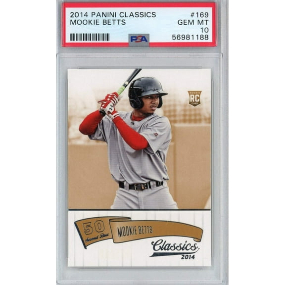 Graded 2014 Panini Classics Mookie Betts #169 Rookie RC Baseball Card PSA 10 Gem Mint