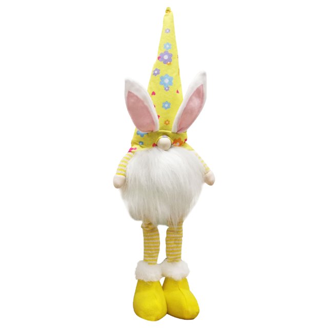 Muñeca sin rostro Feliz Pascua, muñeca encantadora, regalos de Pascua para niños, decoración de conejito de Pascua para el hogar, mesa, Kits de decoración para fiestas Amarillo con piernas Wosthever HA003433-02