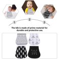 thumbnail image 3 of Feeding Bibs Burp Cloths for Baby Newborn Protection from Dribble and Spit Ups Assorted Color Bamboo Cotton Blend 4Pcs, 3 of 3