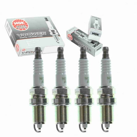 4 pc NGK 1041 V-Power Spark Plugs for 0000-18-F201 1765204 3112 3267 41-806 5224 5224BP 5224DP2 7562 F201-18-110 FR8LCX QJ20C11 QJ20CR-11 QJ20CR11 Ignition Wire Secondary