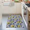 thumbnail image 3 of Entryway Rug 2'x3', Lemons Flowers Kitchen Runner Rugs Non-Slip Carpet Mats, Summer Yellow Fruits Blue Floral Beige Bedside Rugs Runners Washable Floor Carpet for Bathroom Laundry Room, 3 of 8