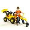 rolly toys CAT Construction Pedal Tractor: Backhoe Loader (Front Loader and Excavator/Digger), Youth Ages 3+