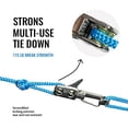 thumbnail image 4 of Rope Roller, 3-Pack Paracord Adjusters, Rope with Roller Tensioner for Easy and Secure Tying, Duty Tie Down for Camping, Tarps, Guy Lines, Boating & Outdoor Gear – Includes Cord & Carry Case, 4 of 7