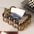 thumbnail image 3 of Transparent Tissue Box Living Room High-end Light Luxury Paper Box Tissue Storage Organizer Home Decoration Creative Napkin Box, 3 of 4