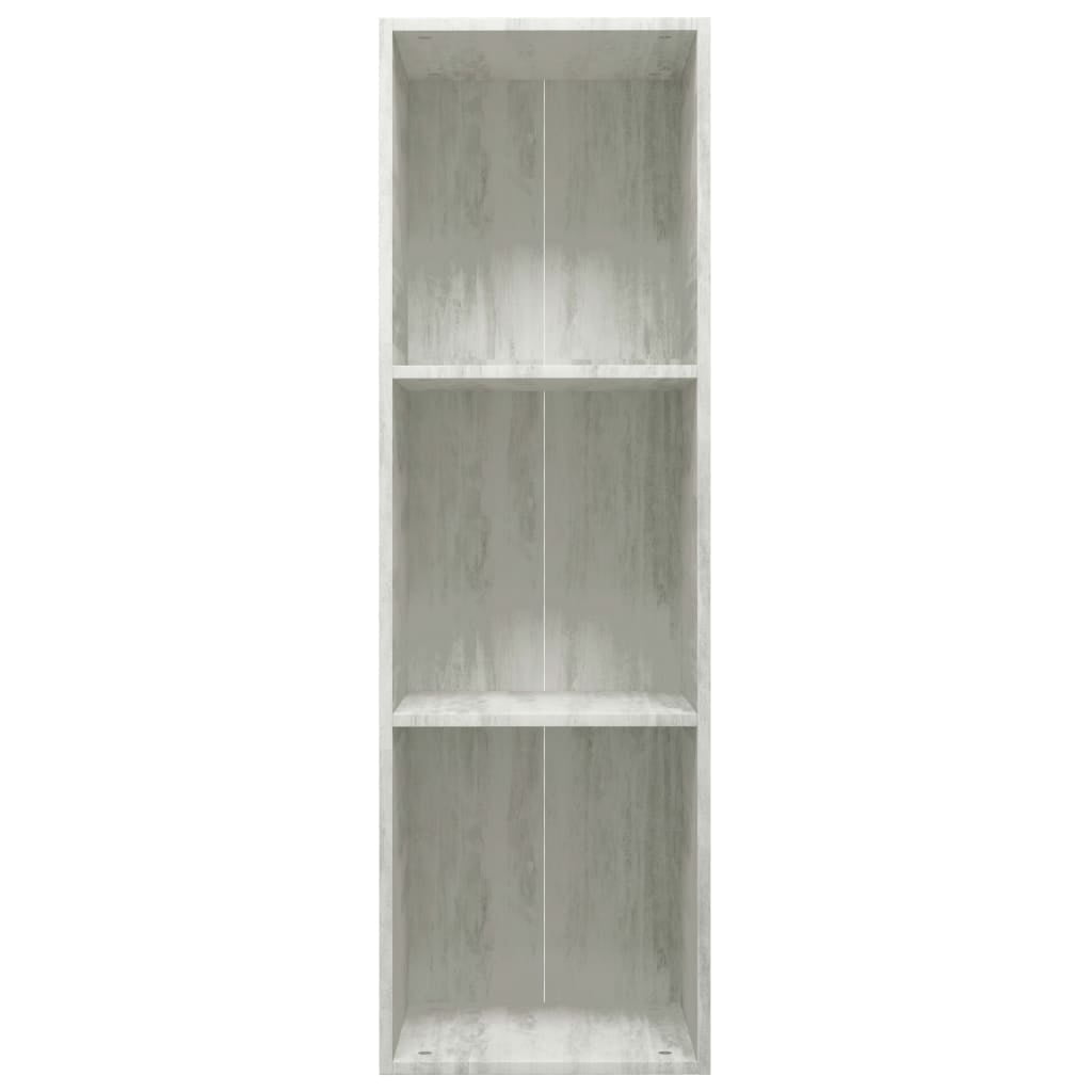 Kepooman 14" Modern 3-Tier Vertical Storage Bookcase for Office Living Room Bedroom, Grey